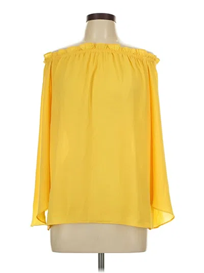 Pre-owned Milano 3/4 Sleeve Blouse In Yellow