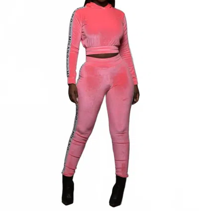 Milano Di Rouge Nuski Jogging Suit Set In Pink