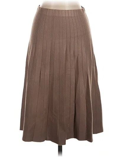 Pre-owned Milano Formal Skirt In Brown