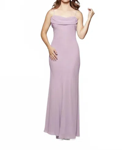 Milano Formals Flowing Cowl Neck Muse Maxi Dress In Lilac In Blue