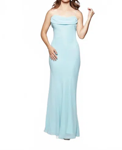 MILANO FORMALS FLOWING MUSE DRESS IN POOL