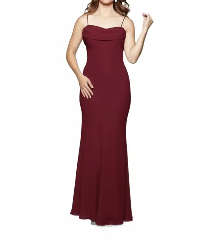 Milano Formals Flowing Muse Maxi Dress In Burgundy