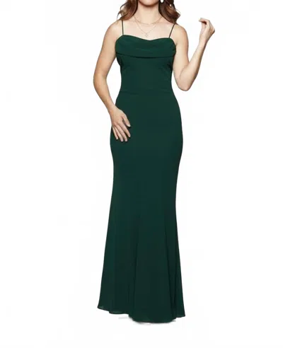 Milano Formals Flowing Muse Maxi Dress In Dark Green