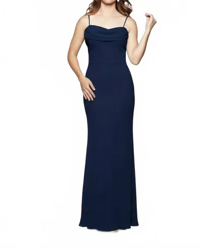 Milano Formals Flowing Muse Maxi Dress In Navy In Blue