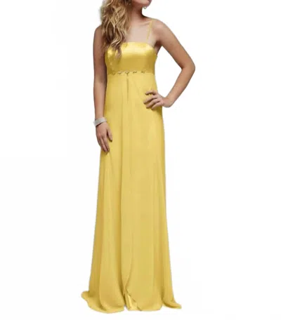 Milano Formals Silken Symphony Gown In Banana In Yellow