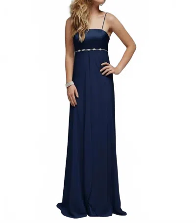 Milano Formals Silken Symphony Gown In Navy In Blue