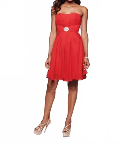 Milano Formals Sugar Blush Dress In Orange In Red