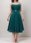 Milano Formals Sugar Blush Dress In Teal In Blue