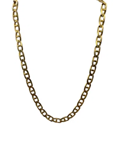 Milano Jewelry Anchor Chain Necklace In 14k Yellow Gold In Multi