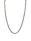 Milano Jewelry Diamond Cut Rope Chain Necklace In 14k White Gold In Multi