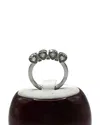 Milano Jewelry Women's 5-stone Round Anniversary Band Ring In White Gold In Silver