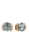 Milano Jewelry Women's Large Stud Earrings In Yellow Gold In Gold