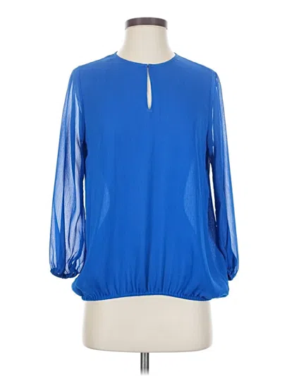 Pre-owned Milano Long Sleeve Blouse In Blue