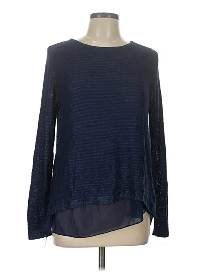 Pre-owned Milano Long Sleeve Blouse In Blue