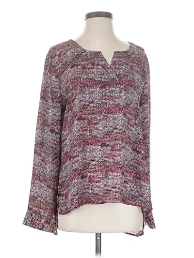 Pre-owned Milano Long Sleeve Blouse In Pink