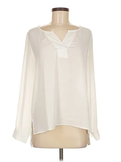 Pre-owned Milano Long Sleeve Blouse In White