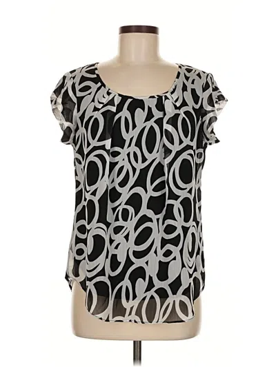 Pre-owned Milano Short Sleeve Blouse In Gray