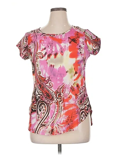 Pre-owned Milano Short Sleeve Blouse In Pink