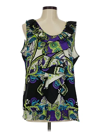 Pre-owned Milano Sleeveless Blouse In Black