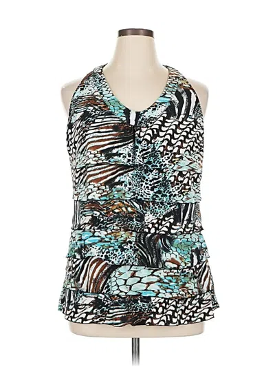 Pre-owned Milano Sleeveless Blouse In Blue