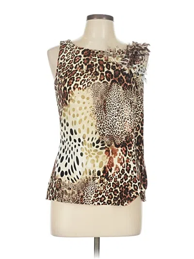 Pre-owned Milano Sleeveless Blouse In Brown
