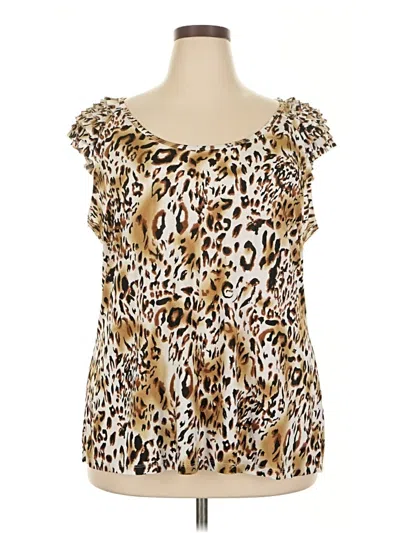 Pre-owned Milano Sleeveless Blouse In Brown