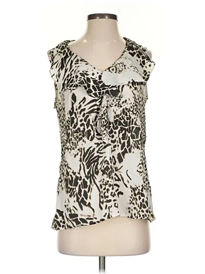 Pre-owned Milano Sleeveless Blouse In Ivory