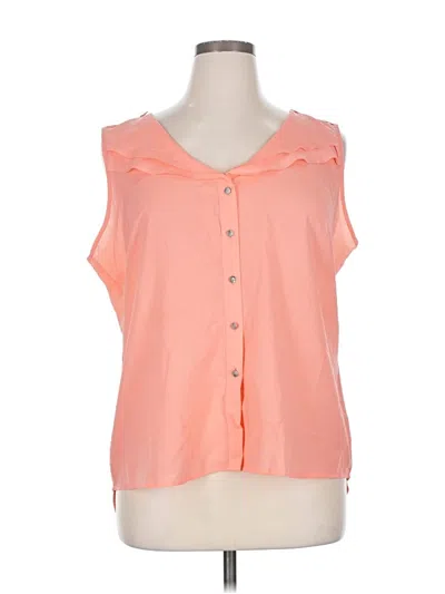 Pre-owned Milano Sleeveless Blouse In Orange