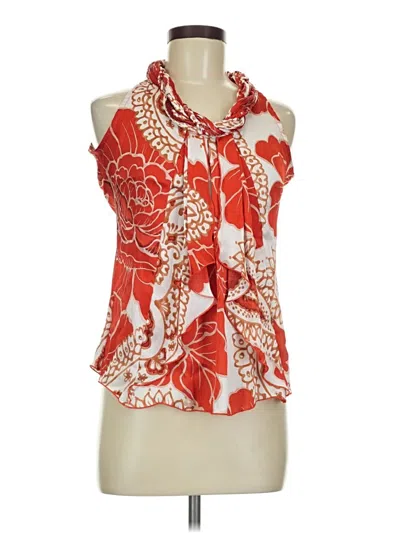 Pre-owned Milano Sleeveless Blouse In Red