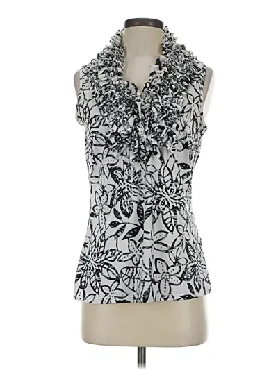 Pre-owned Milano Sleeveless Blouse In Silver