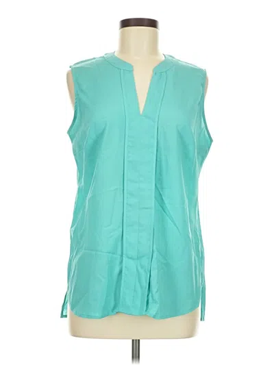 Pre-owned Milano Sleeveless Blouse In Teal