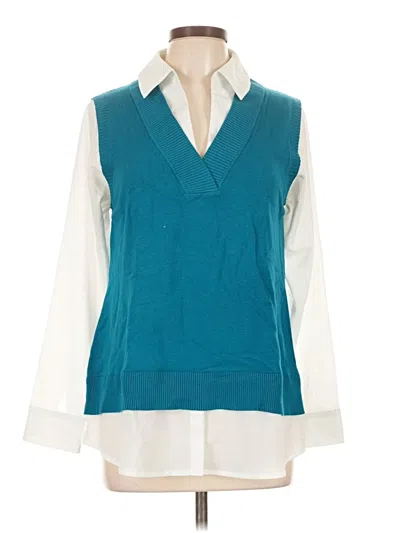 Pre-owned Milano Sleeveless Blouse In Teal