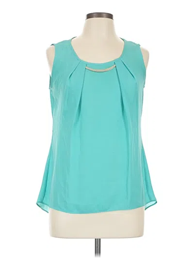 Pre-owned Milano Sleeveless Blouse In Teal