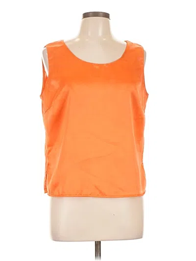 Pre-owned Milano Sleeveless Top Orange Scoop Neck Tops
