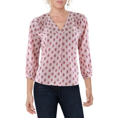 Milano Womens Printed Chiffon Blouse In Multi
