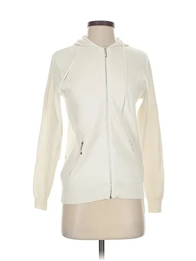 Pre-owned Milano Zip Up Hoodie In White