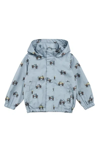 Miles Baby Hooded Windbreaker Jacket In Blue