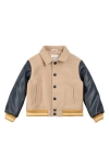 Miles Baby Kids' Sand Dune Varsity Jacket In Multi