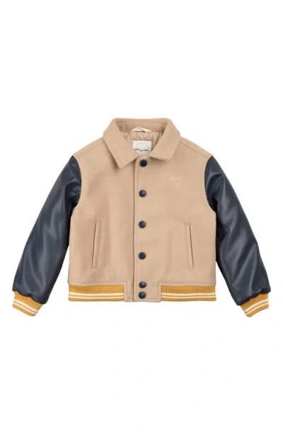 Miles Baby Kids' Sand Dune Varsity Jacket In Multi