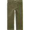 Miles Baby Kids' Stretch Organic Cotton Corduroy Pants In Green