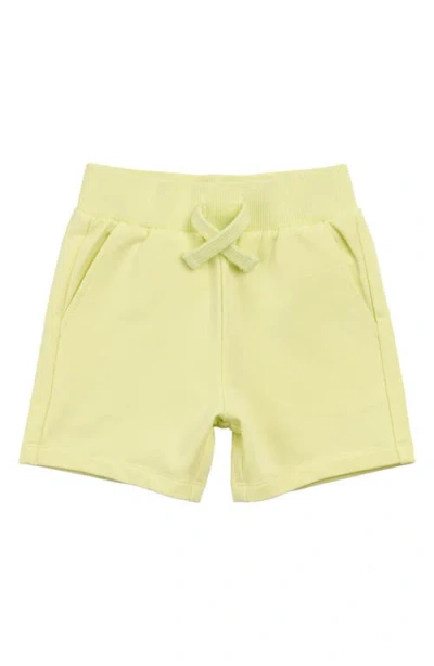 Miles Baby Stretch Organic Cotton French Terry Sweat Shorts In Yellow