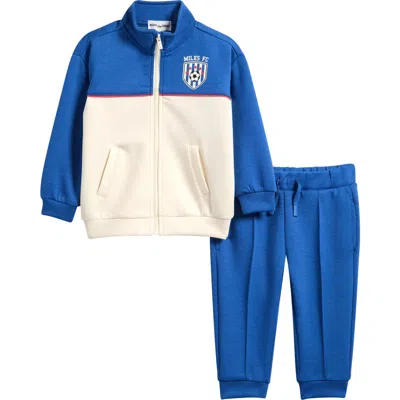 Miles Babies'  Colorblock Zip-up Jacket & Sweatpants Set In Multi