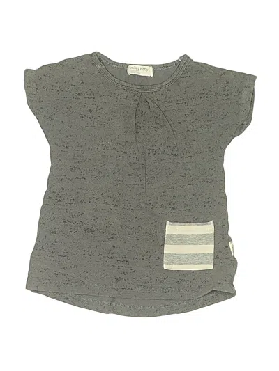 Pre-owned Miles Babies'  Short Sleeve Henley In Gray