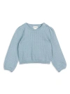 MILES THE LABEL BABY GIRL'S, LITTLE GIRL'S & GIRL'S COTTON POINTELLE KNIT SWEATER