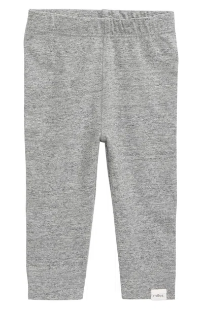 Miles The Label Kids' Baby Stretch Organic Cotton Leggings In Gray