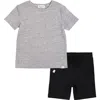 Miles The Label Basics Cotton T-shirt & Shorts Set In Black