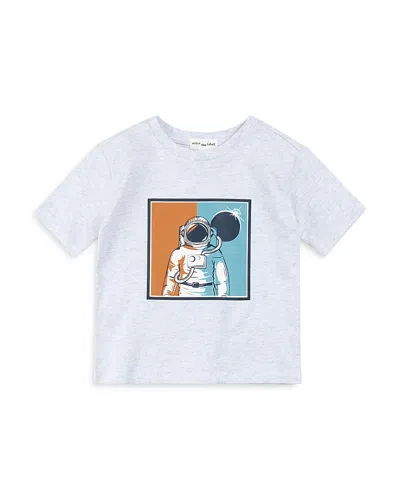 Miles The Label Boys' Astronaut Graphic Print Tee - Little Kid, Big Kid In Heather Grey