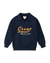 Miles The Label Boys' Champion Puff Print Logo Collared Sweatshirt - Little Kid In Blue