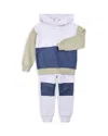 Miles The Label Boys' Color Blocked Jogger Set - Baby In Gray