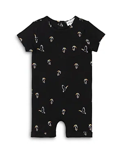 Miles The Label Boys' Cotton Toucan Print Romper - Baby In Black